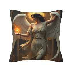 Housse de Coussin en Peluche 'Déesse de la Forêt de Rêve' - Okomall