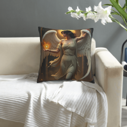 Housse de Coussin en Peluche 'Déesse de la Forêt de Rêve' - Okomall