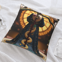 Funda de cojín de felpa con motivo de katana - Okomall