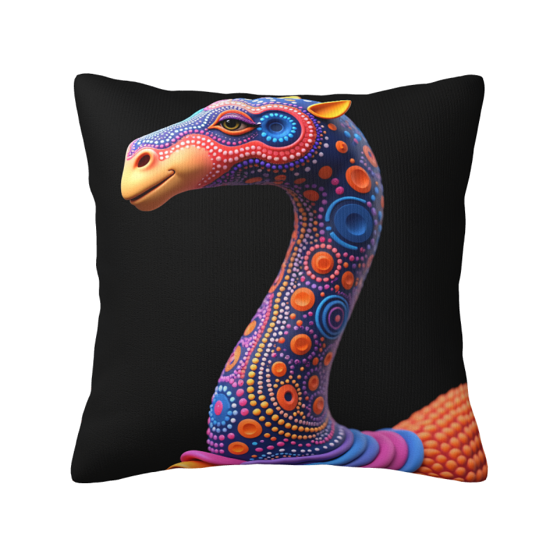 Custodia per cuscino in peluche con motivo geometrico astratto - Okomall