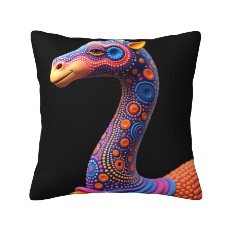Housse de coussin en peluche à motif géométrique abstrait - Okomall