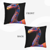 Custodia per cuscino in peluche con motivo geometrico astratto - Okomall