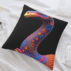 Funda de cojín de felpa con patrón geométrico abstracto - Okomall