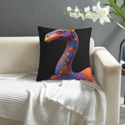 Custodia per cuscino in peluche con motivo geometrico astratto - Okomall