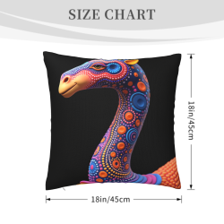 Custodia per cuscino in peluche con motivo geometrico astratto - Okomall