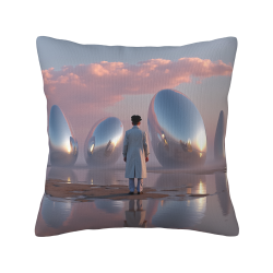 Housse de Coussin en Peluche à Motif Ciel Étoilé - Okomall