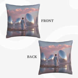 Funda de Almohada de Peluche con Diseño de Cielo Estrellado - Okomall