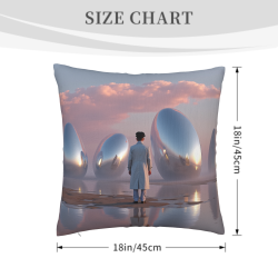 Funda de Almohada de Peluche con Diseño de Cielo Estrellado - Okomall
