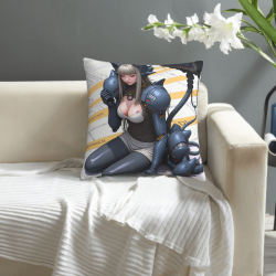 Housse de Coussin Peluche Fille Robot Futuriste - Okomall