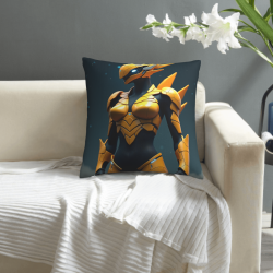 Housse de coussin en peluche Future Warrior - Okomall