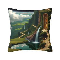Housse de coussin en peluche Sanctuaire Forestier - Okomall