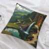 Housse de coussin en peluche Sanctuaire Forestier - Okomall