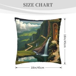 Housse de coussin en peluche Sanctuaire Forestier - Okomall