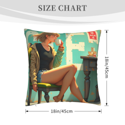 Housse de coussin en peluche style Lolita - Paresseux après-midi | Okomall