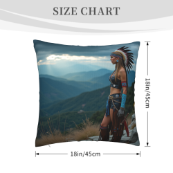 Funda de cojín de felpa estilo indio - Okomall