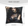 Housse de coussin en peluche avec portrait de femme luxueux - OkOmall