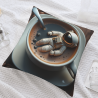 Cuscino in peluche con motivo astratto a texture liquida - Okomall