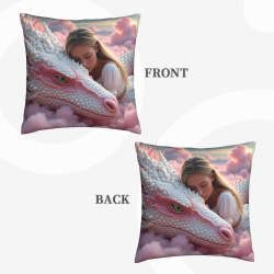 Мягкая плюшевая наволочка с изображением "Dreamy Girl" - 18x18 дюймов | OKOMALL
