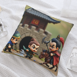 侍 クッションカバー - 18x18インチ | Okomall