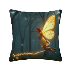 Housse de Coussin en Peluche Motif Fée Enchantée - Okomall