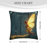 Housse de Coussin en Peluche Motif Fée Enchantée - Okomall