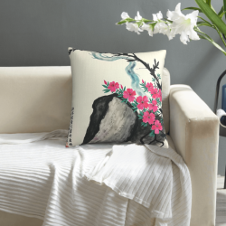 禅の山の風景柄クッションカバー - 18x18インチ | Okomall