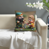Housse de Coussin Peluche Guerrier Anime - Okomall