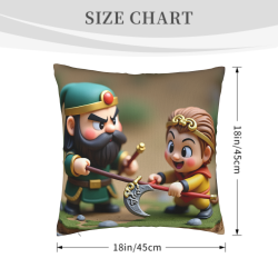 Anime Warrior Plush Pillow Cover - Okomall
