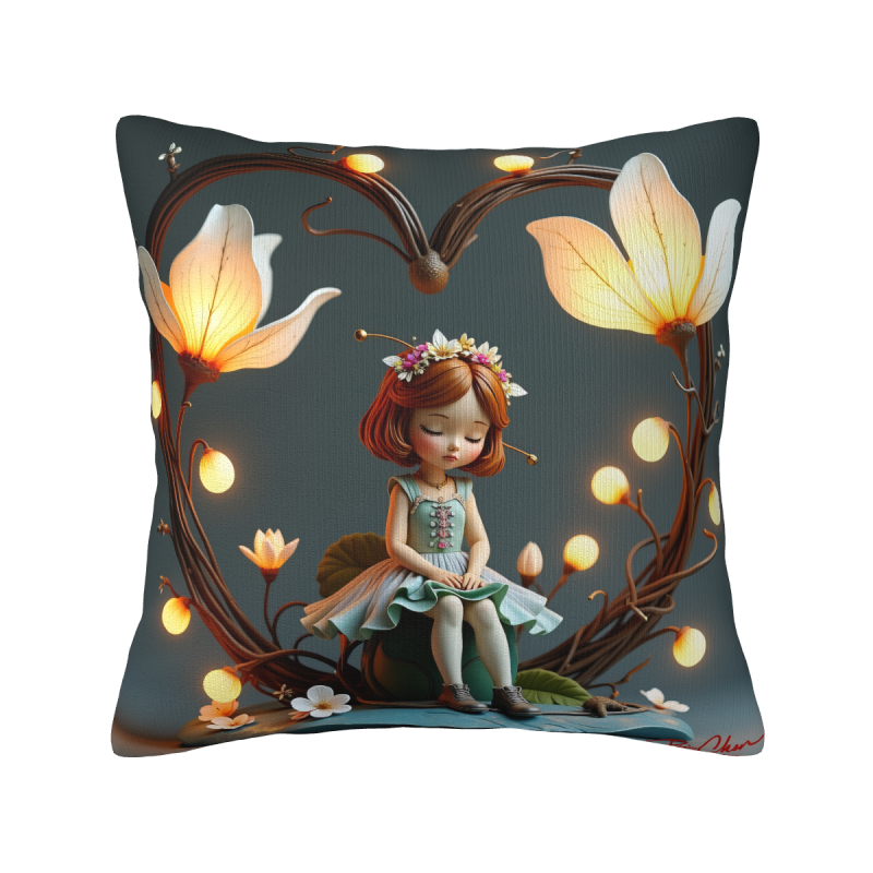 Housse de coussin en peluche Lutin de la Forêt - Okomall