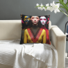 Abstract Female Portrait Plush Pillow Cover - Okomall