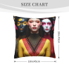 Housse de coussin en peluche avec portrait abstrait de femme - Okomall