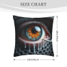 Housse de coussin en peluche avec des yeux terrifiants - OkOmall