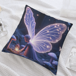 Housse de coussin en peluche Forêt Enchantée - 45x45 cm (18x18 pouces) | OKOMALL