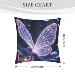 夢幻森林毛絨抱枕套 - 18x18英寸 | OKOMALL