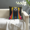 Funda de cojín de peluche con motivos abstractos y exóticos - Okomall