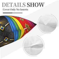 Funda de cojín de peluche con motivos abstractos y exóticos - Okomall