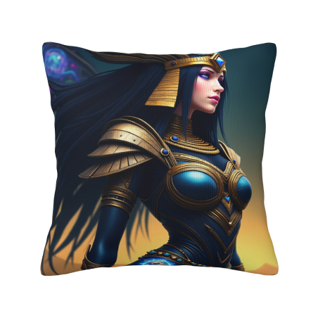 Housse de coussin avec motif de déesse exotique - OkOmall