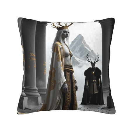 Housse de Coussin en Peluche Forêt Mystérieuse - Okomall