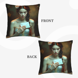 Funda de Almohada de Peluche con Diseño de Chica Estética - Okomall