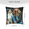 Housse de coussin en peluche avec motif de chiens énergiques - Okomall