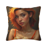 Housse de coussin en peluche avec portrait esthétique - Okomall