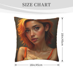 Beautiful Portrait Plush Pillow Cover - Okomall
