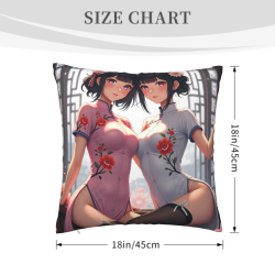 可愛少女風毛絨抱枕套 - Okomall