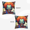 Housse de coussin en peluche à motif de Clown Sauvage - Okomall