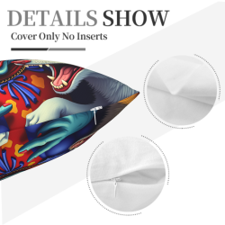 Funda de cojín de felpa con estampado de Payaso Salvaje - Okomall