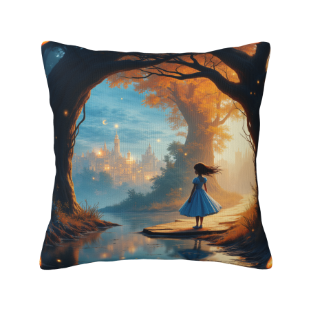 Funda de Almohada de Peluche con Tema de Bosque Encantado - Okomall