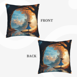Funda de Almohada de Peluche con Tema de Bosque Encantado - Okomall