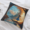 Coussin décoratif en peluche Forêt Enchantée - Okomall