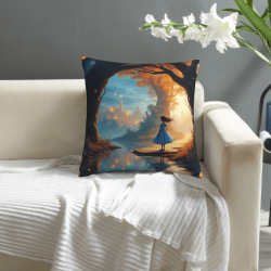 Funda de Almohada de Peluche con Tema de Bosque Encantado - Okomall