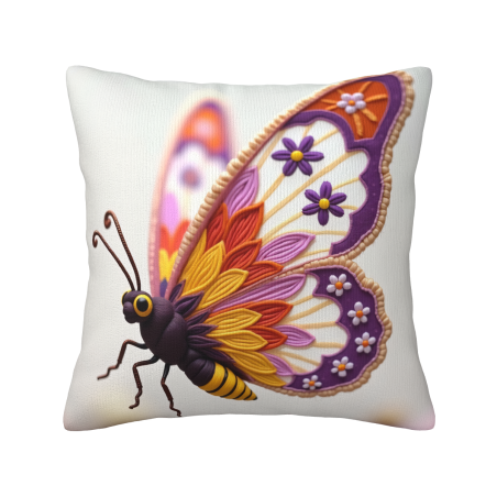Butterfly Theme Plush Pillow Cover - Okomall